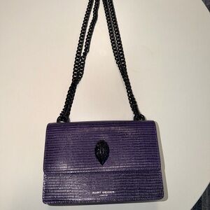 Kurt Geiger Shorditch Purple Textured Women's Bag